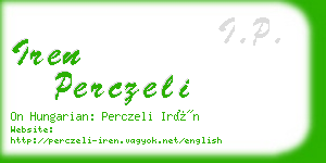 iren perczeli business card